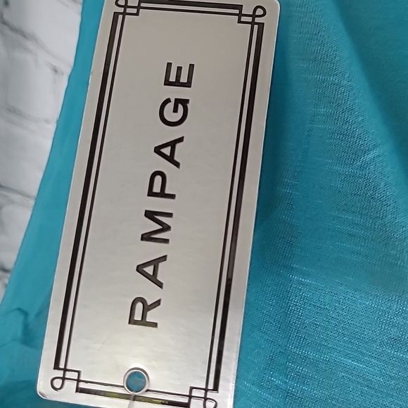 Rampage Sleeveless Blue top Sheer back - Picture 7 of 12